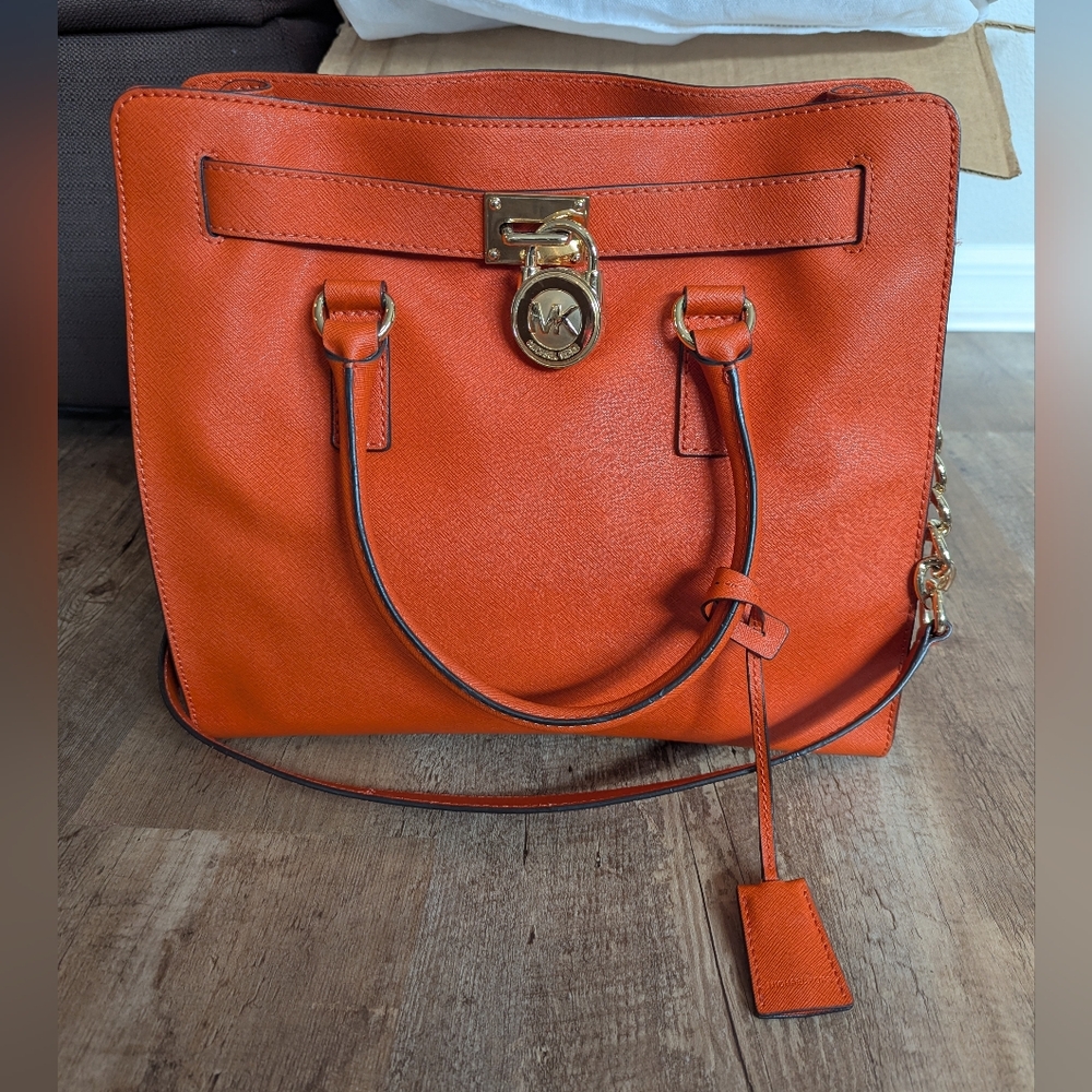 Michael Kors Orange Satchel Bag